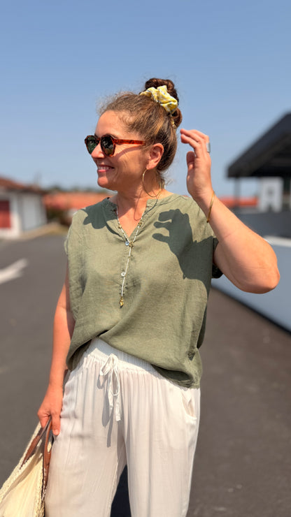 🌈Blouse Lina – Lin Viscose Fluide