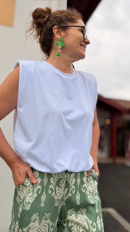 ✨Teeshirt  Camille – Épaulettes Bouffantes