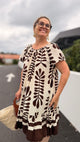 ✨Robe Mila – Mi-Longue Fluide Motif
