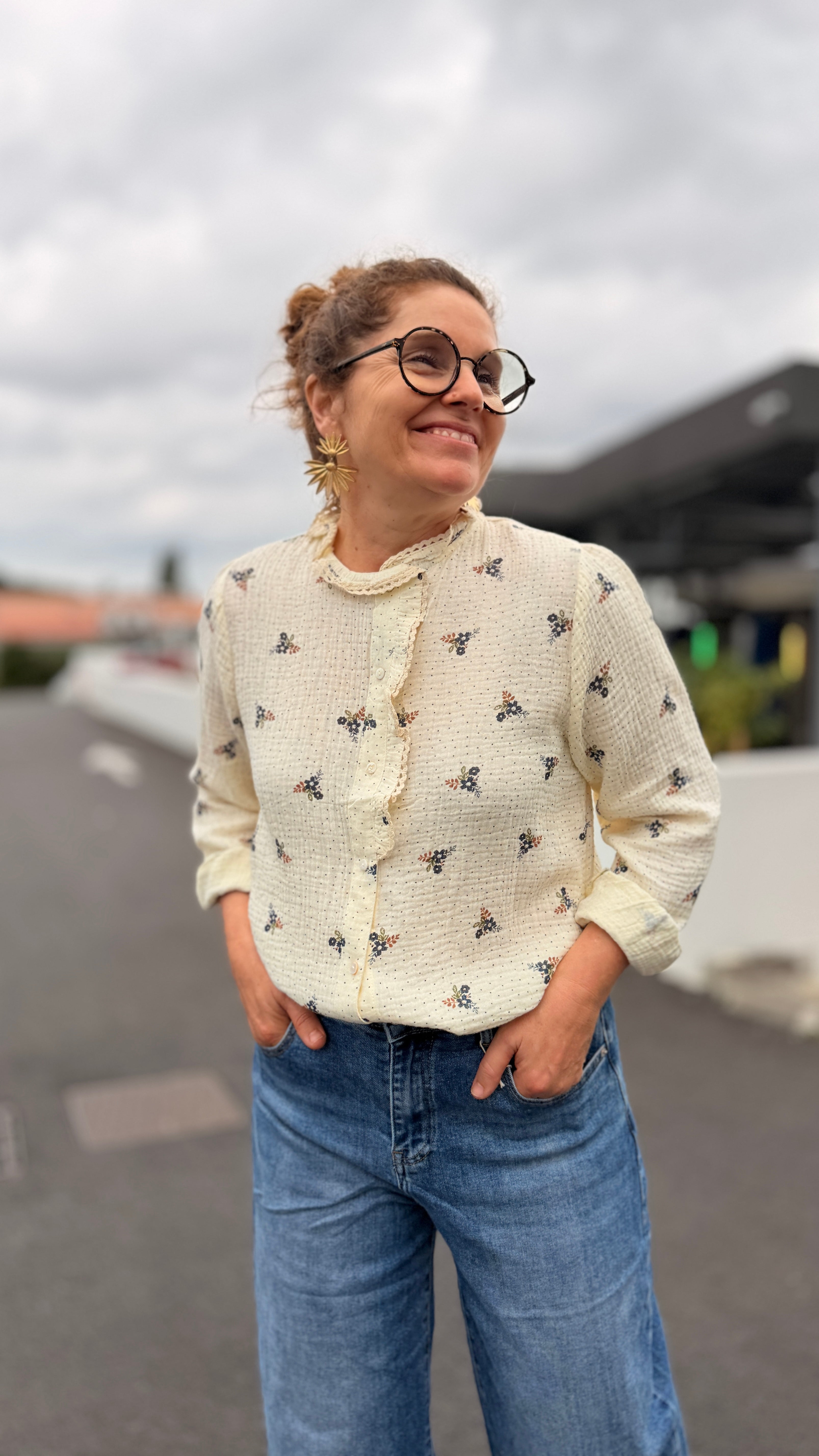 🩵Chemisier Inès - Gaze de Coton
