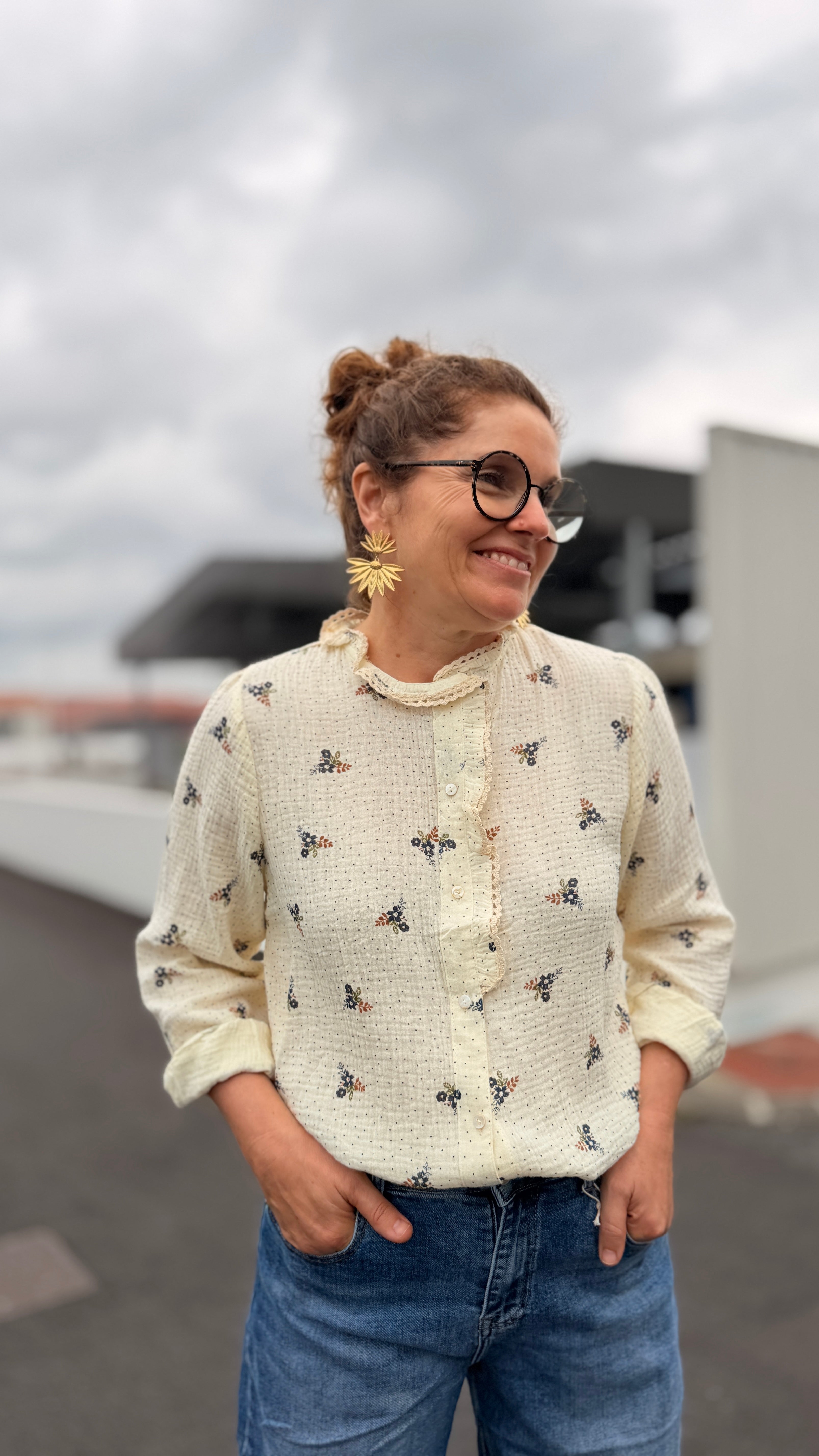 🩵Chemisier Inès - Gaze de Coton