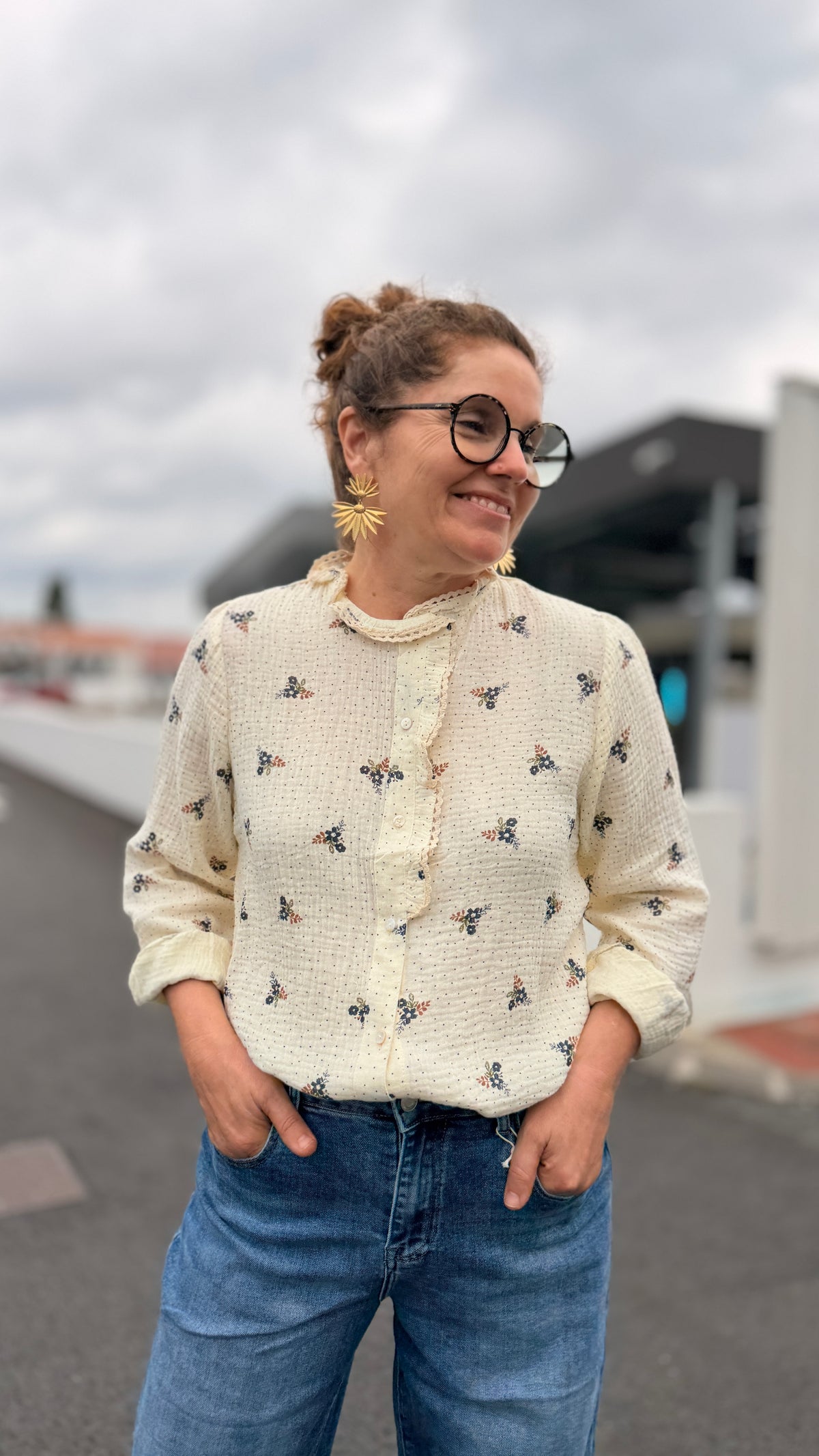🩵Chemisier Inès - Gaze de Coton