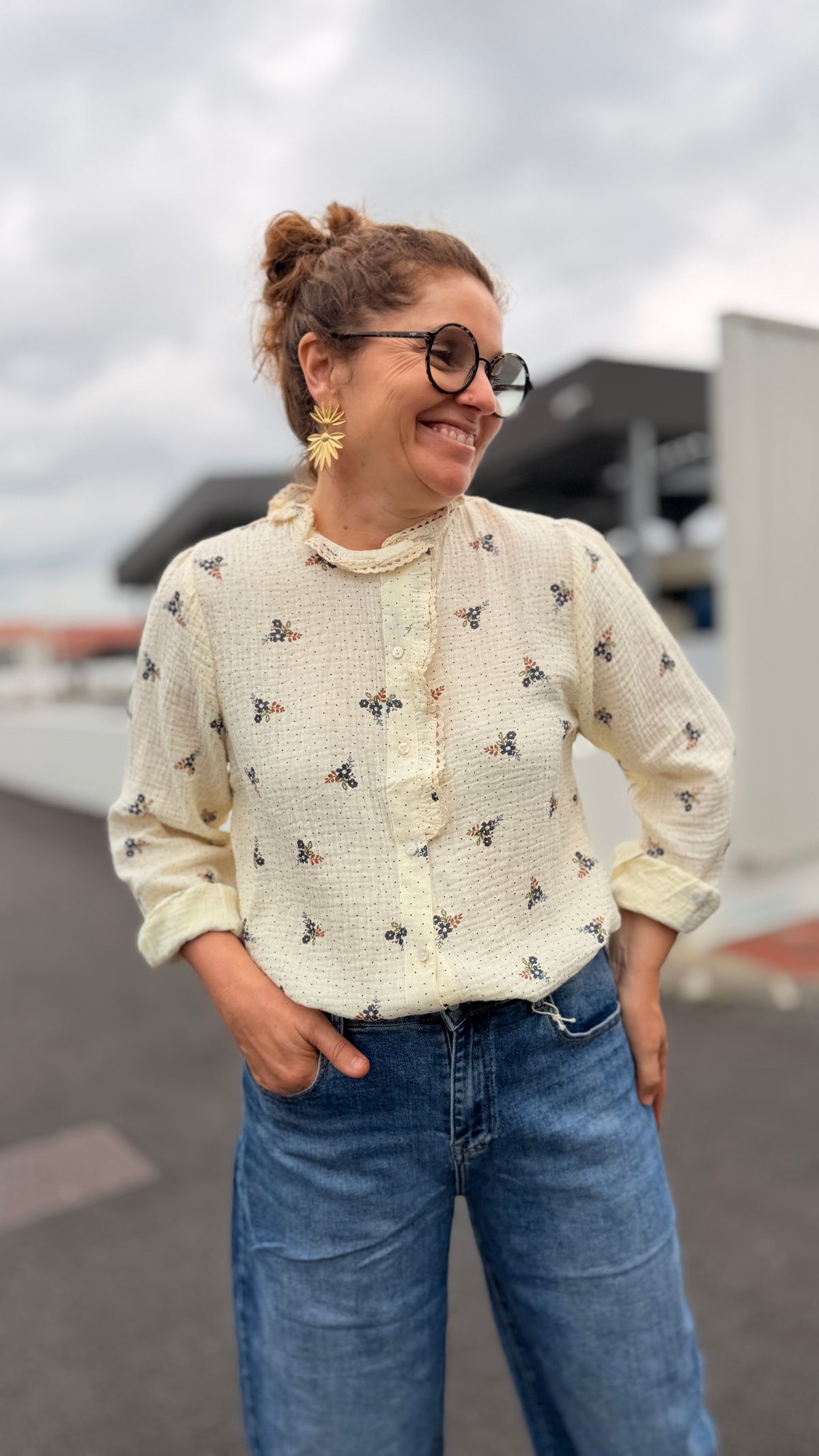 🩵Chemisier Inès - Gaze de Coton