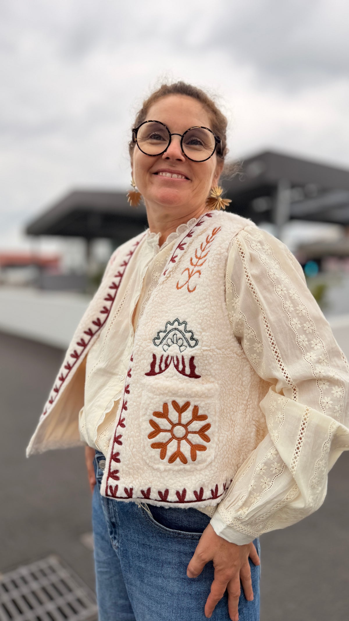 🌸Gilet Diane Brodé Dodo