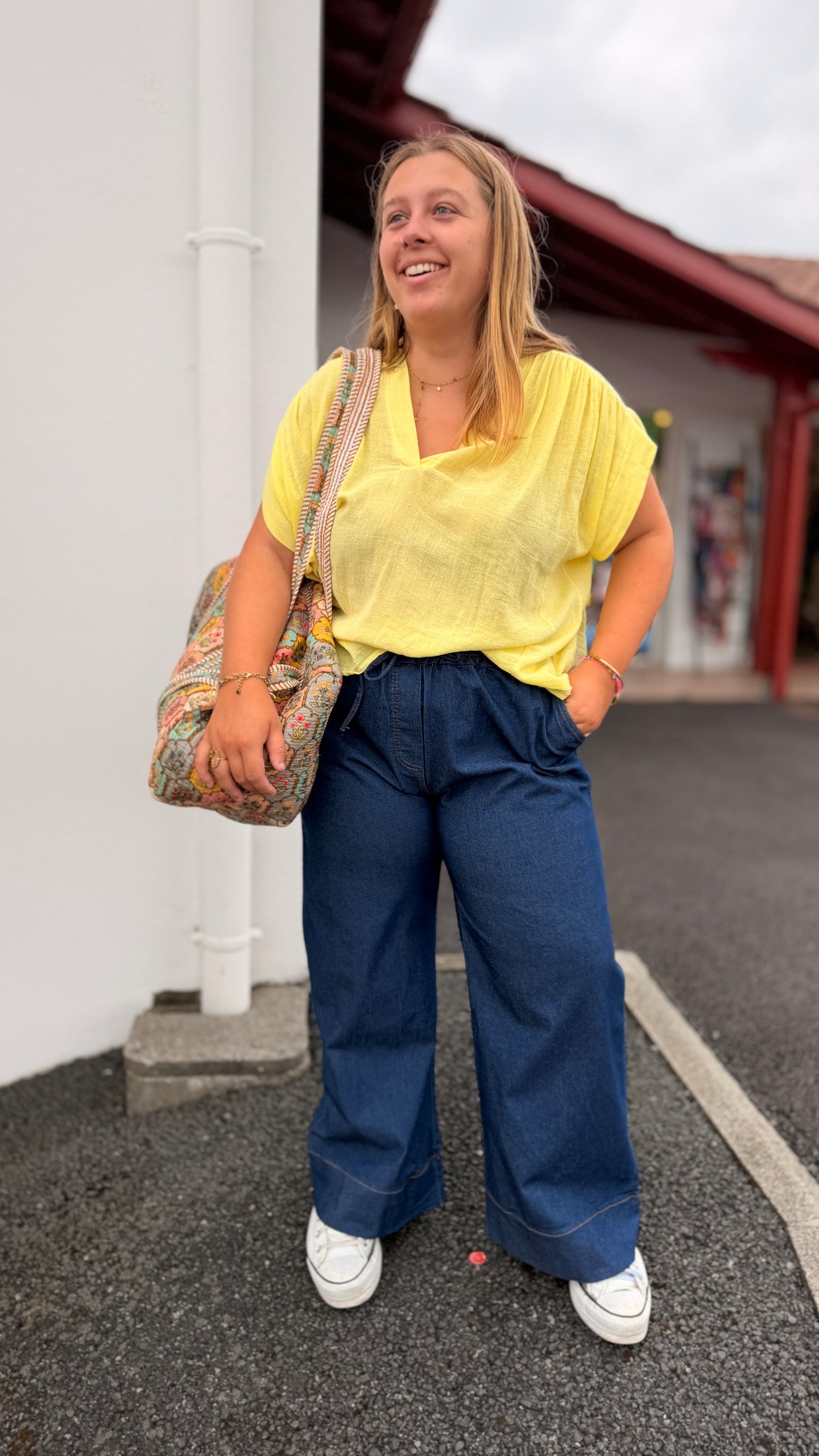 👖Pantalon Sophia – Effet Jean Grande Taille