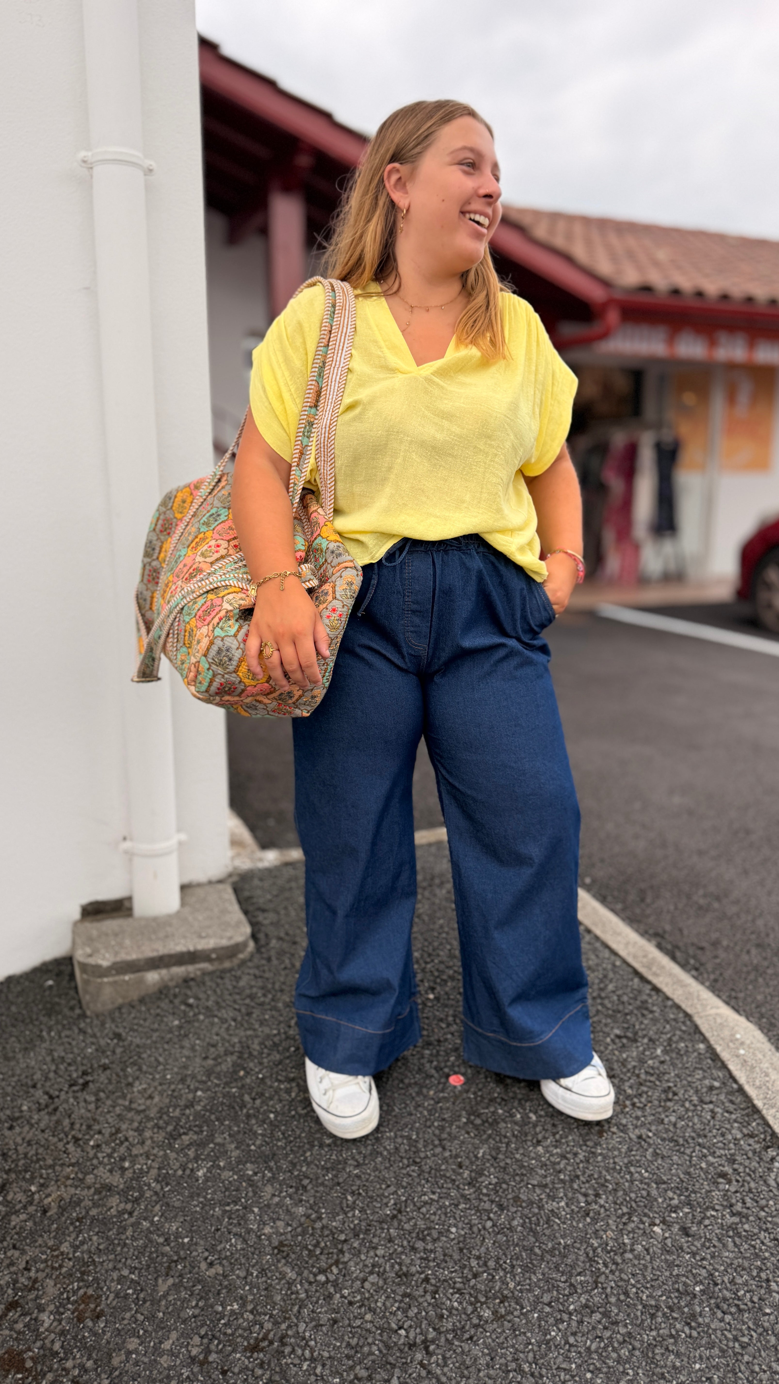 👖Pantalon Sophia – Effet Jean Grande Taille