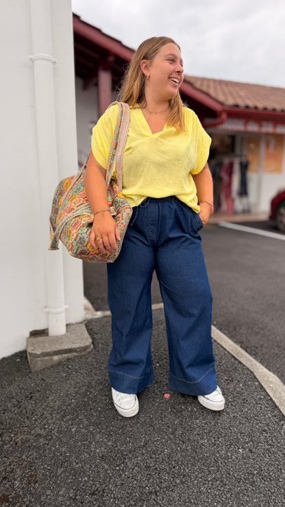 👖Pantalon Sophia – Effet Jean Grande Taille