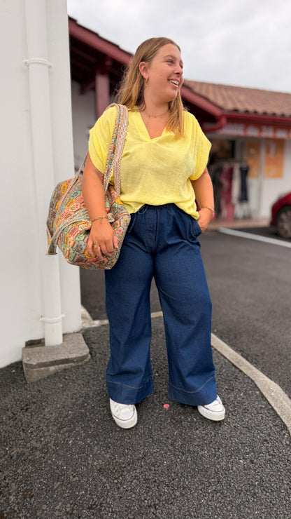 👖Pantalon Sophia – Effet Jean Grande Taille
