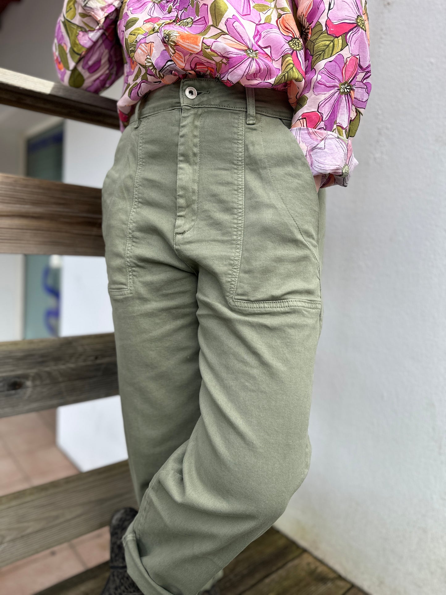 👖 Pantalon barrel Lison en toile – Coupe ballon moderne