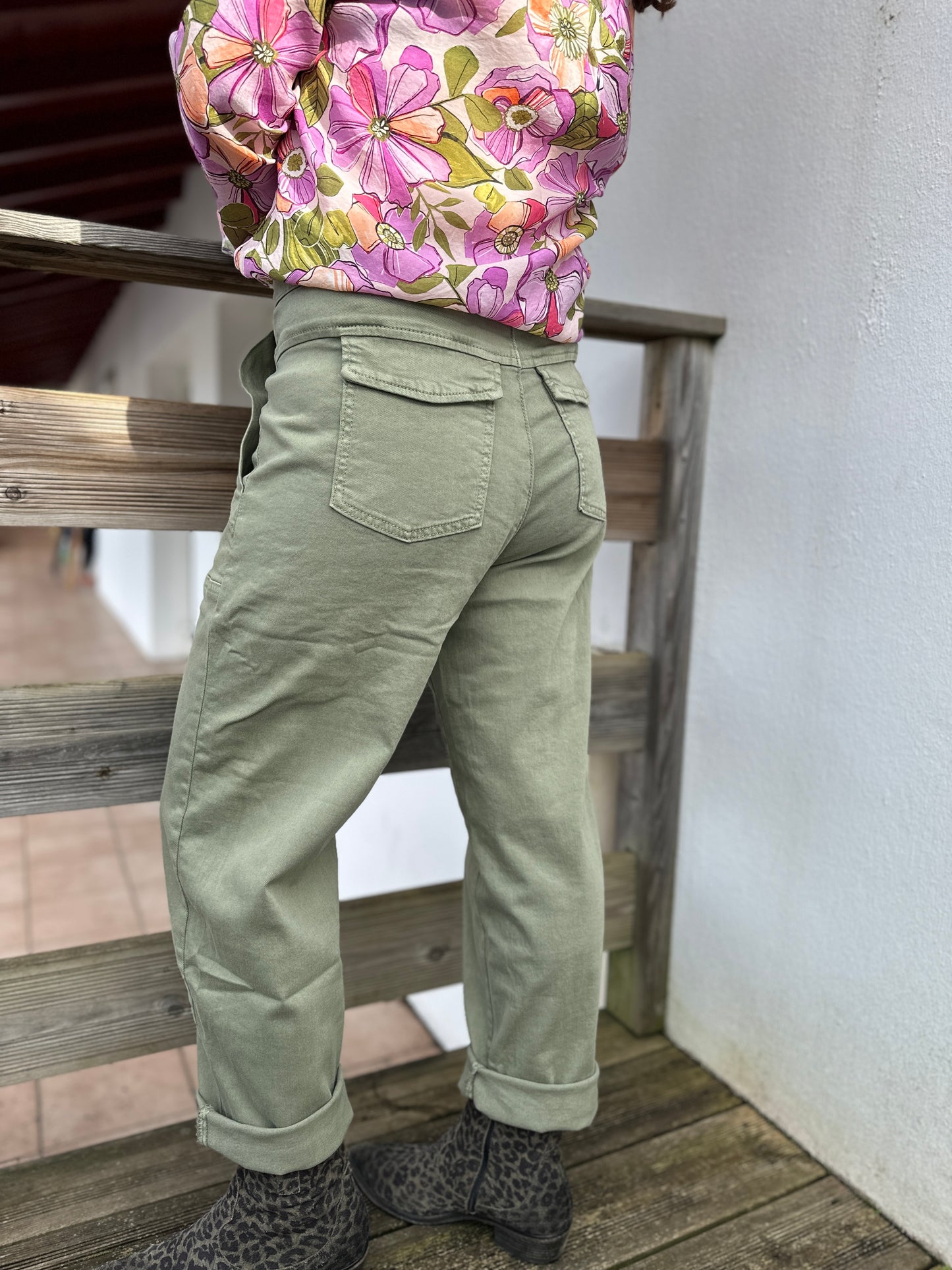 👖 Pantalon barrel Lison en toile – Coupe ballon moderne