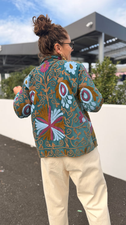 ✨Veste Louison – Brodée Colorée Coton