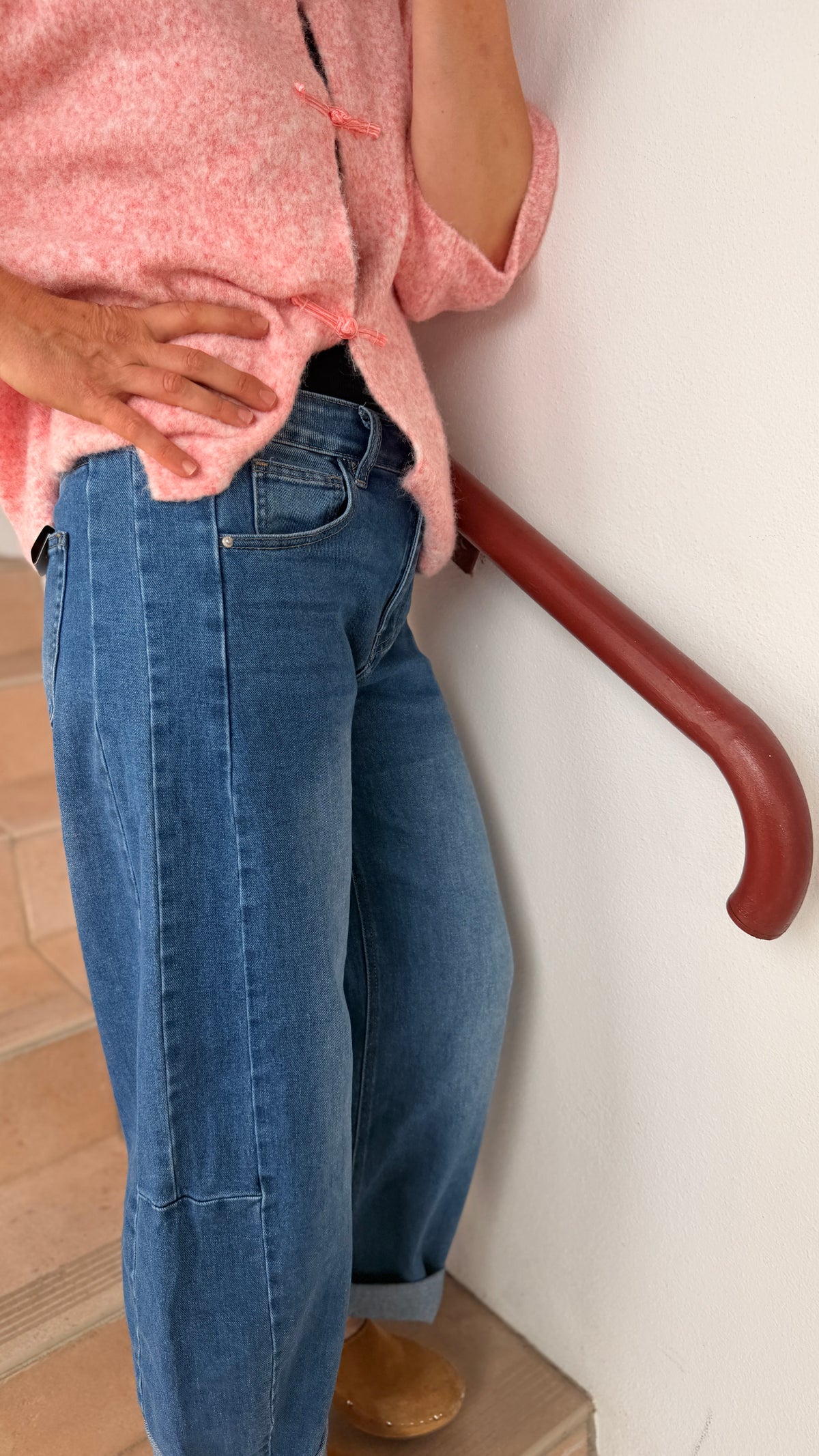 👖Jean Balloon Lou Anne  – Barrel Baggy bleu