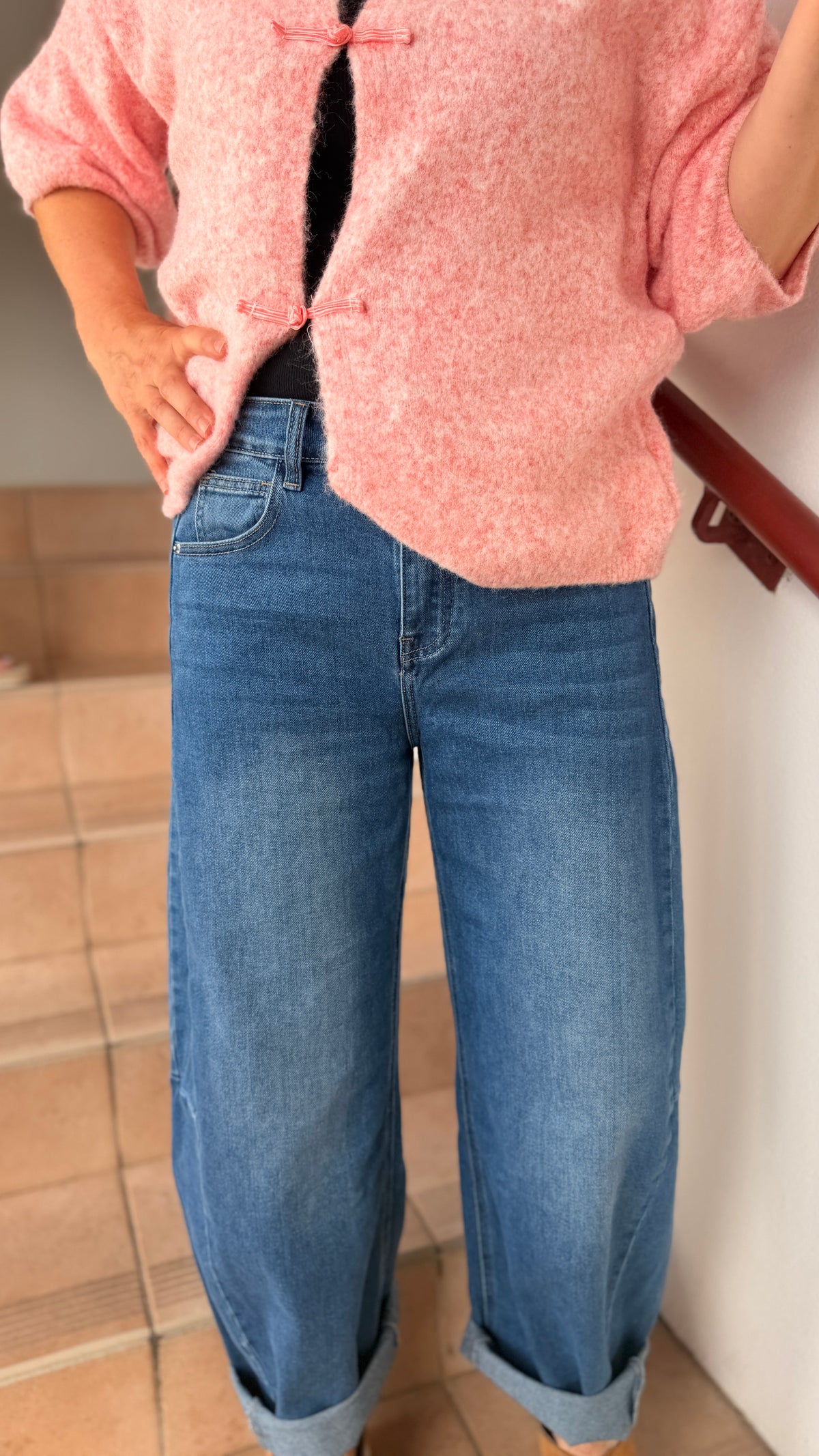 👖Jean Balloon Lou Anne  – Barrel Baggy bleu