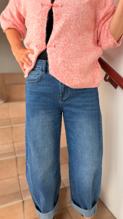 👖Jean Balloon Lou Anne  – Barrel Baggy bleu