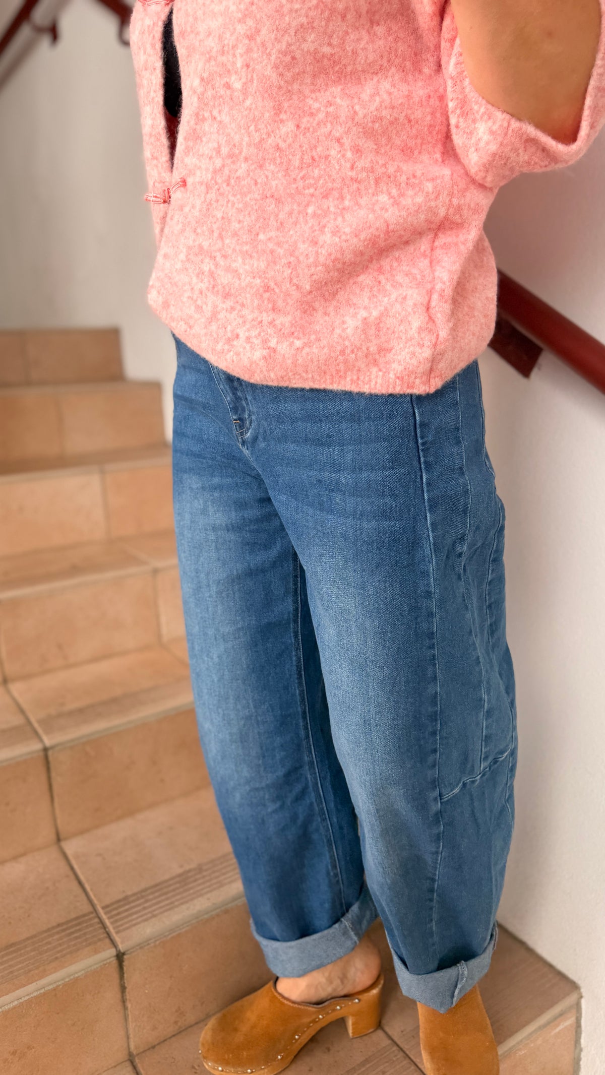 👖Jean Balloon Lou Anne  – Barrel Baggy bleu