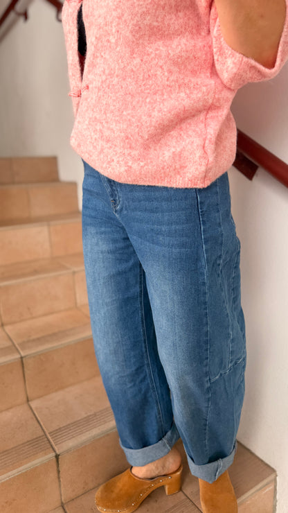 👖Jean Balloon Lou Anne  – Barrel Baggy bleu