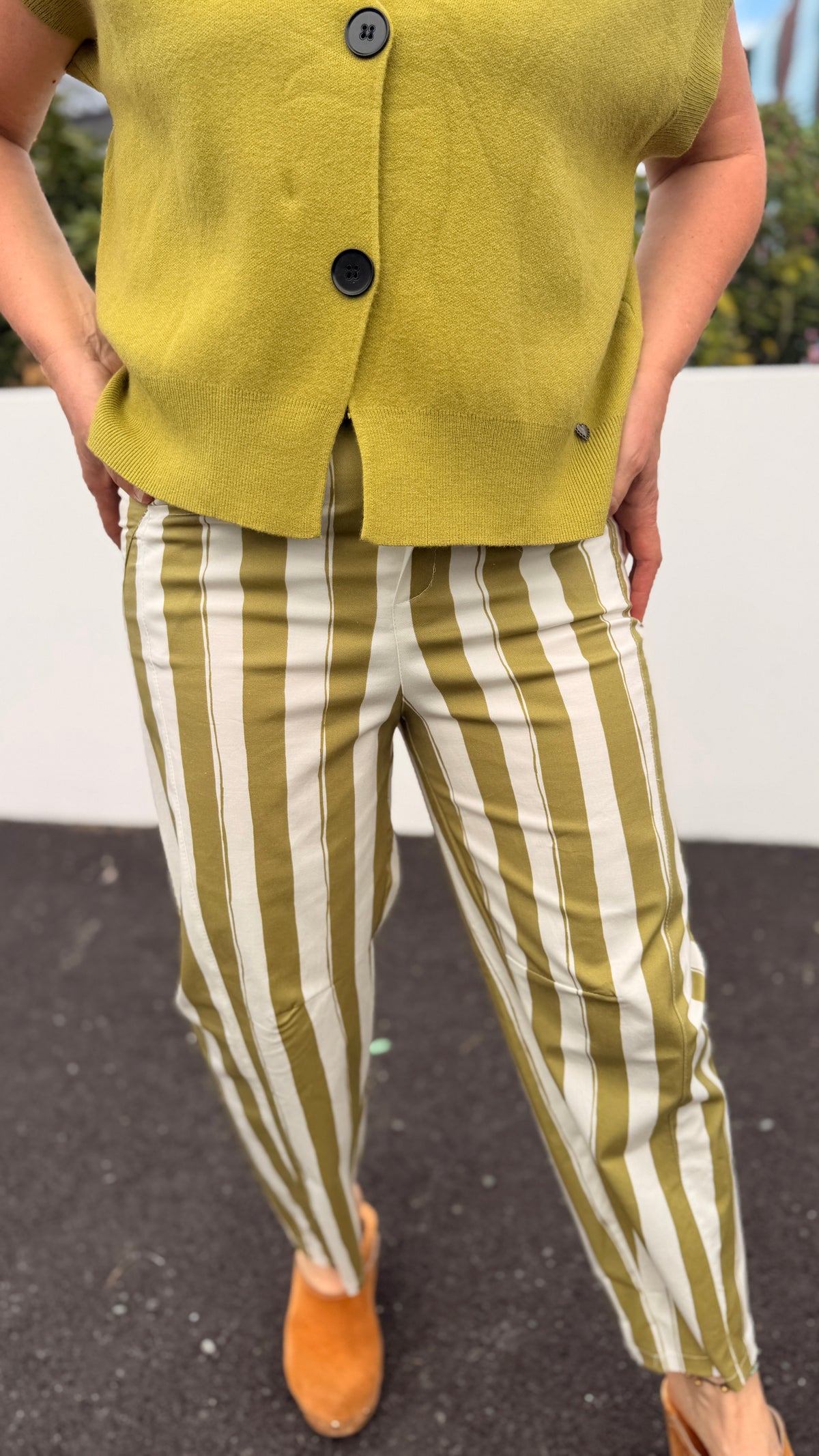 ✨Pantalon Barrel Elena - Rayure coloré