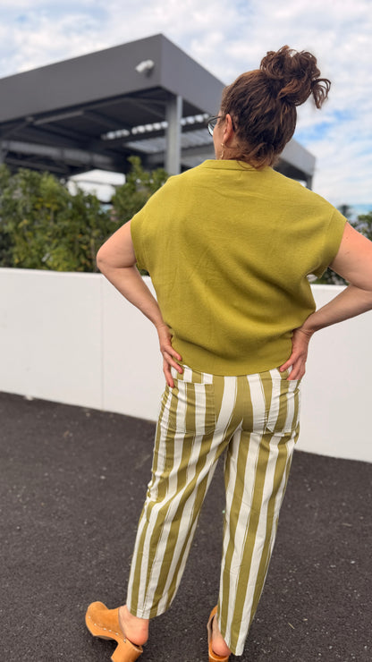 ✨Pantalon Barrel Elena - Rayure coloré