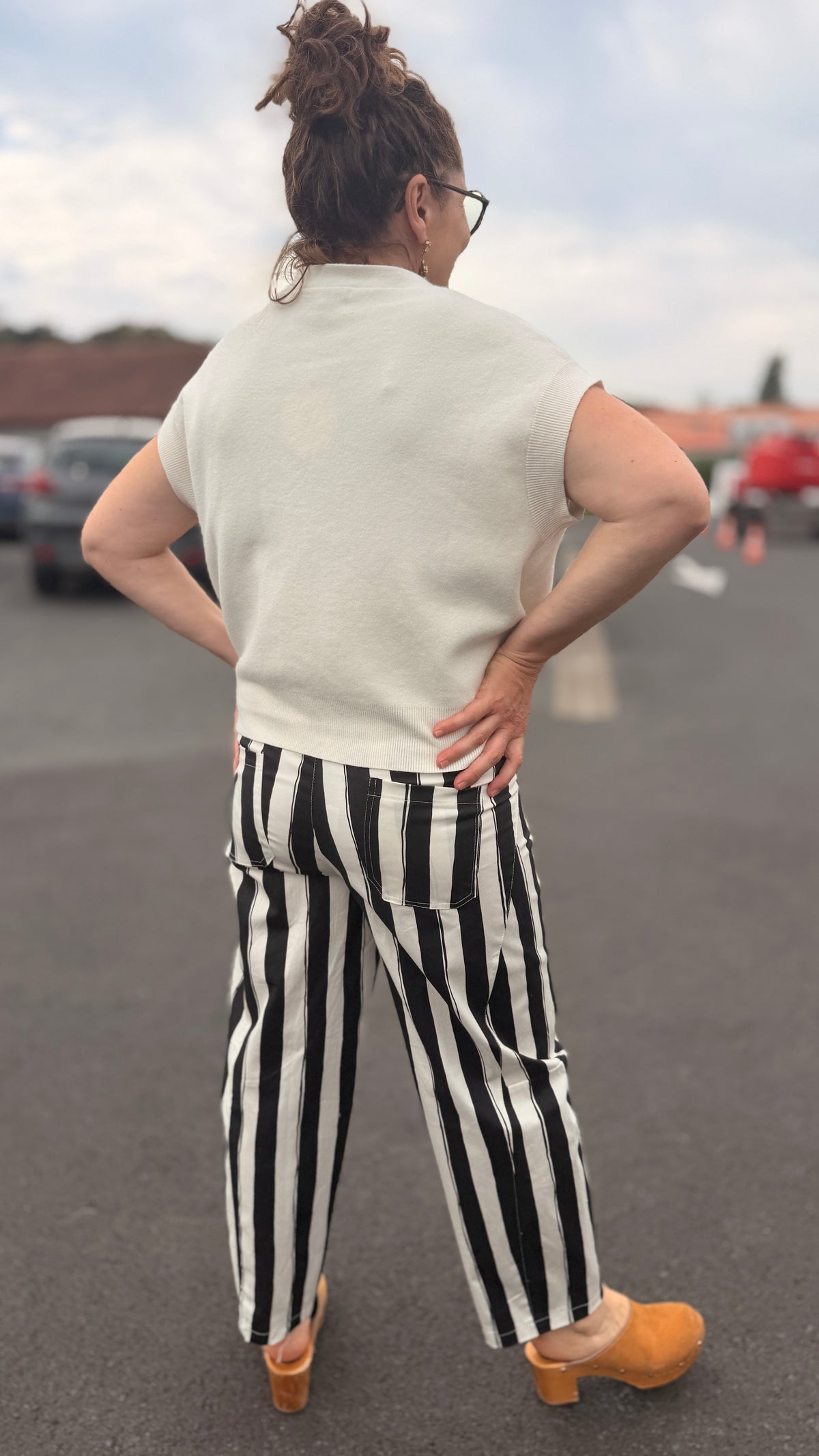 ✨Pantalon Barrel Elena - Rayure coloré
