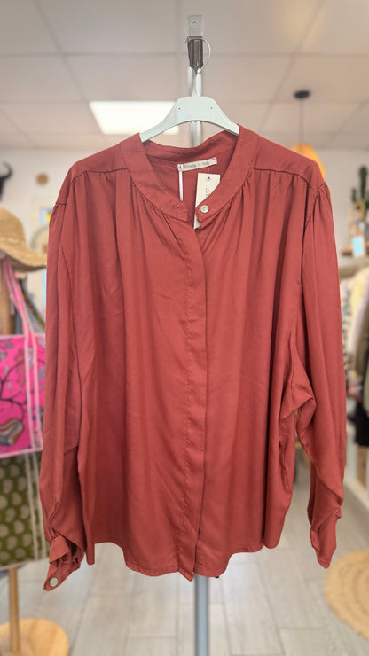 ✨Blouse Hélia – Fluide Manches Bouffantes