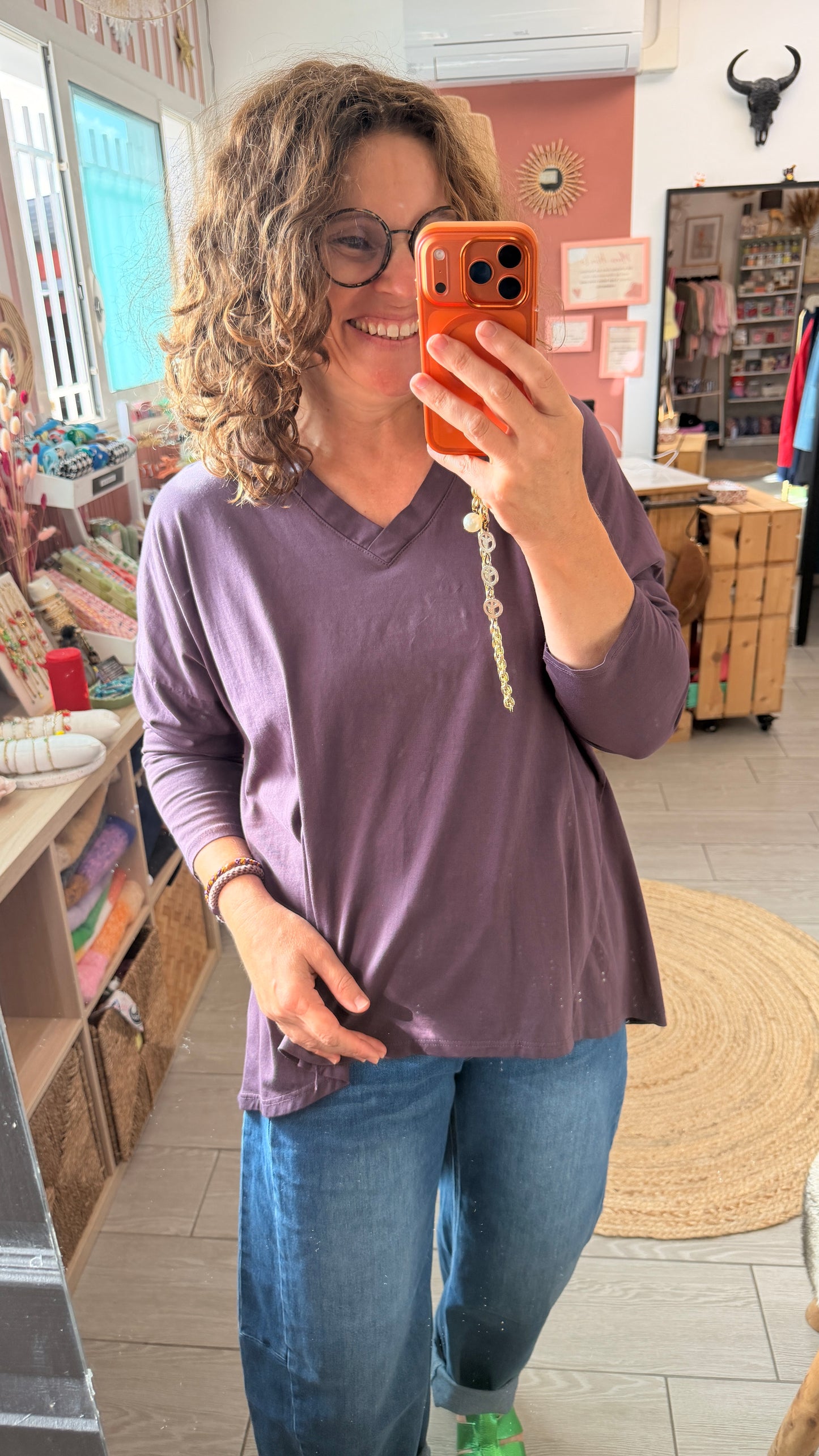 🖤Tee-Shirt Elisa – Uni Manches Longues