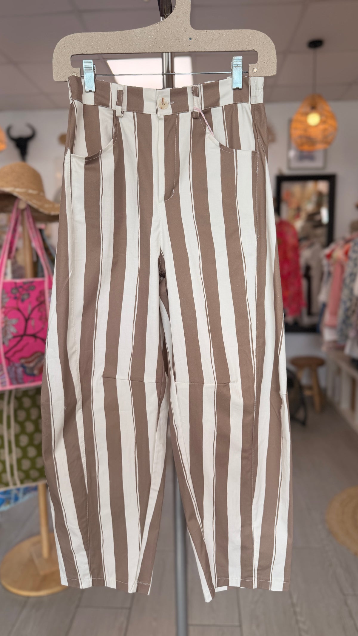 ✨Pantalon Barrel Elena - Rayure coloré