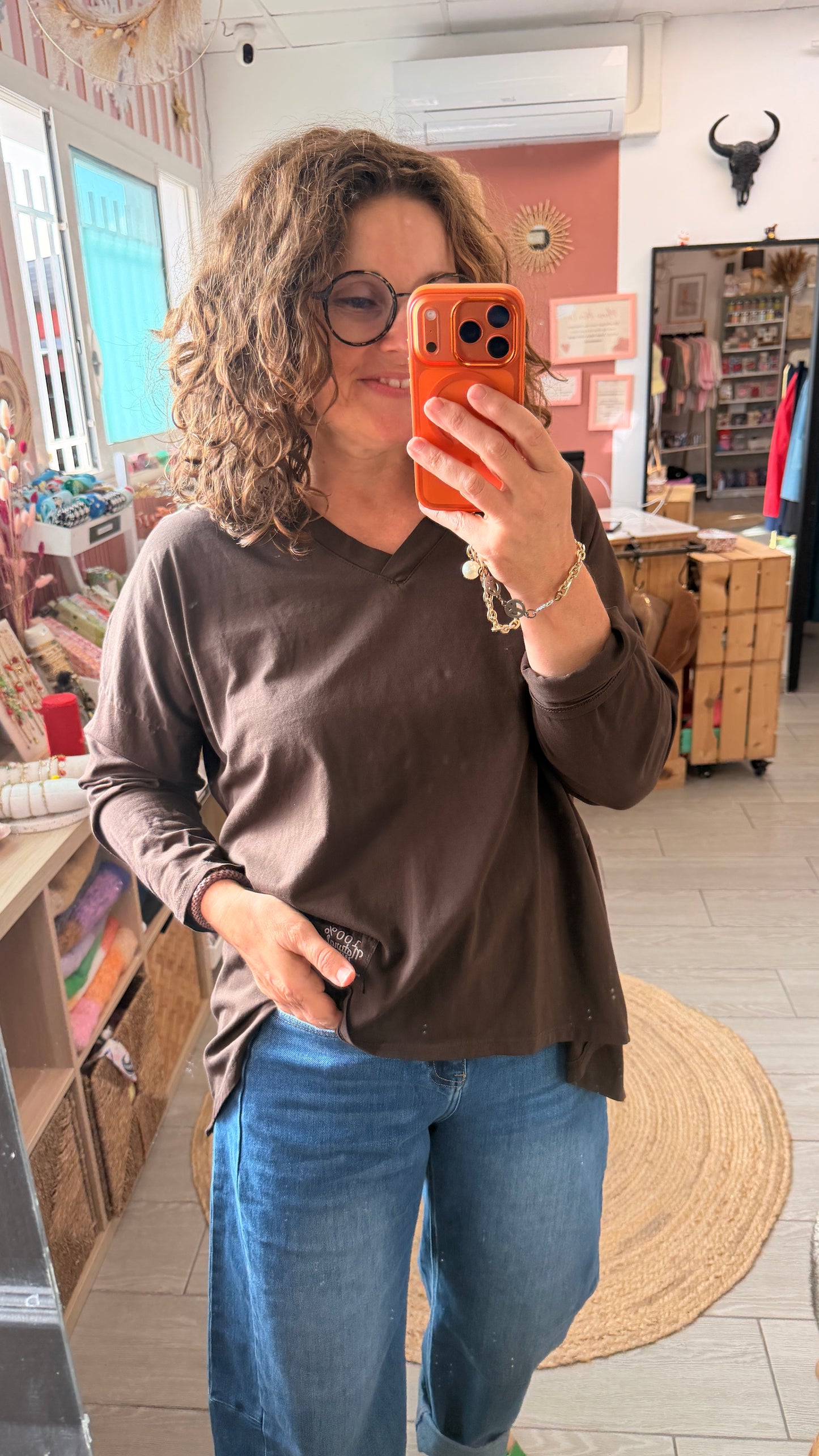 🖤Tee-Shirt Elisa – Uni Manches Longues