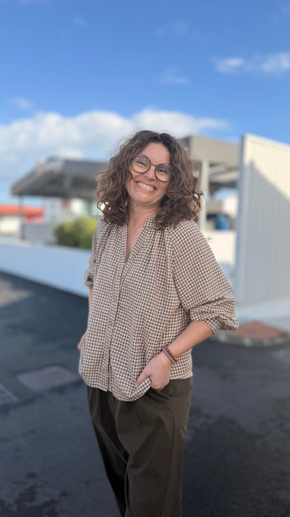 🧸Blouse Nalla – Vichy Femme