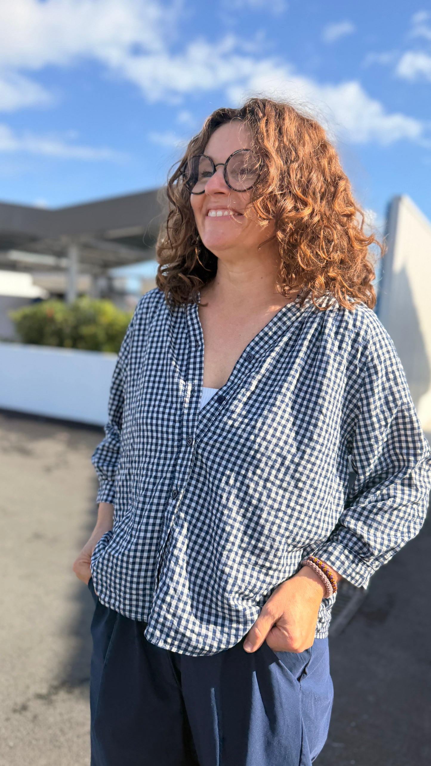 🧸Blouse Nalla – Vichy Femme
