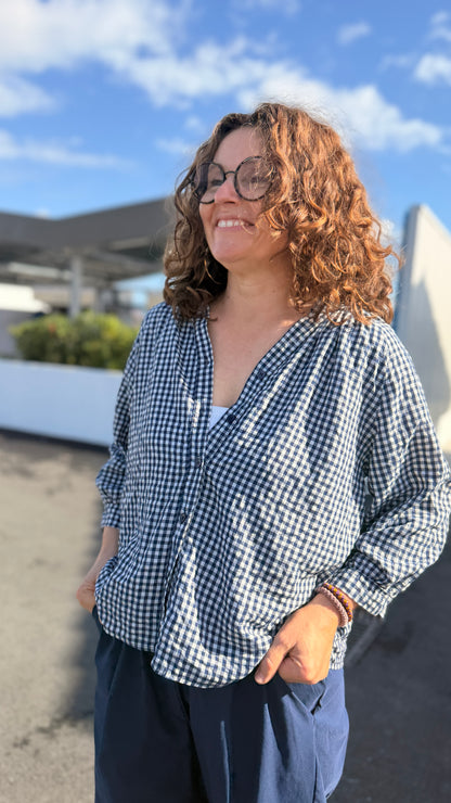🧸Blouse Nalla – Vichy Femme