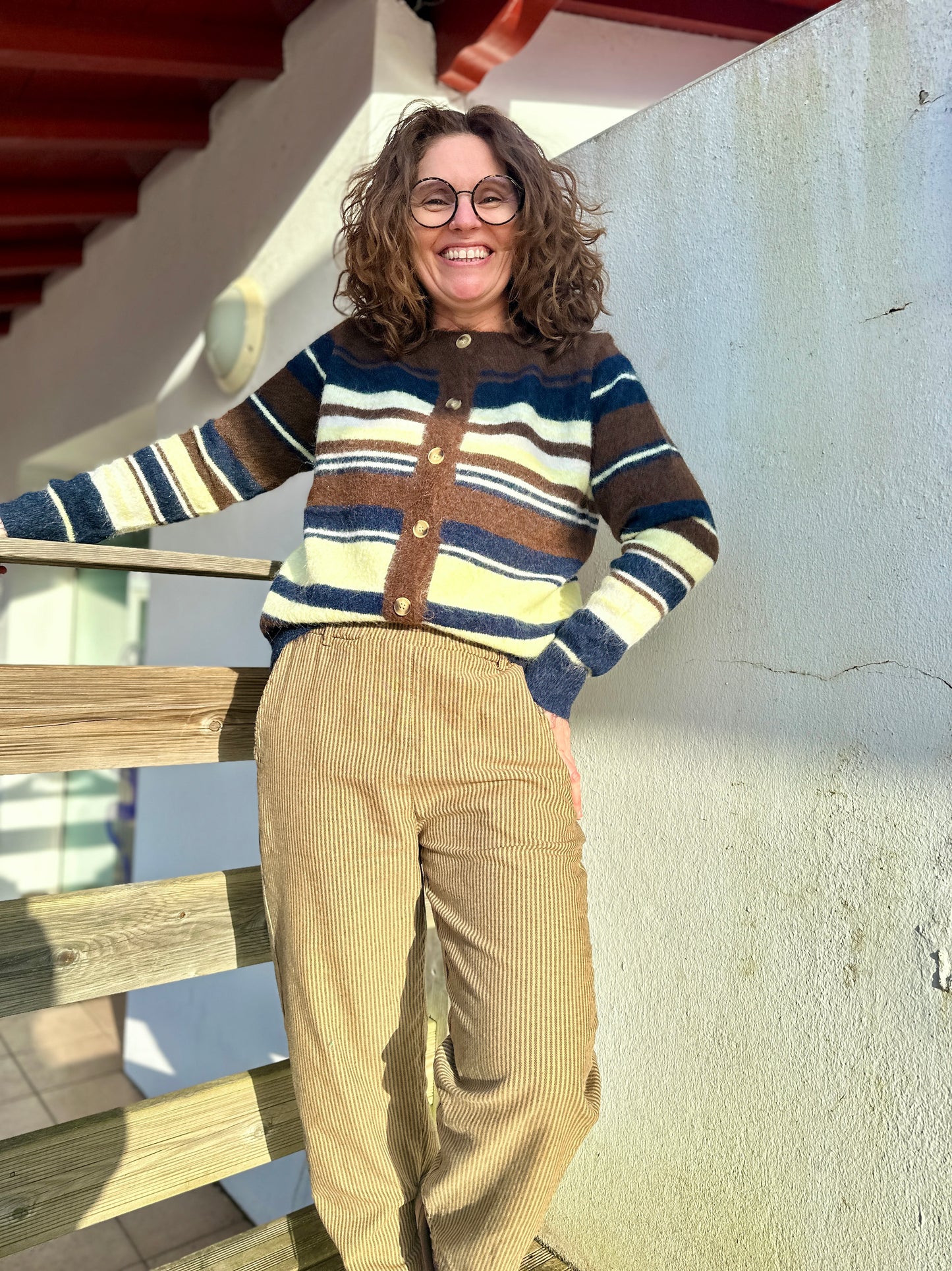 🤎 Pantalon Strong rayé Banditas – Élégance casual structurée