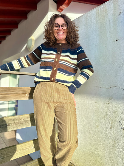 🤎 Pantalon Strong rayé Banditas – Élégance casual structurée