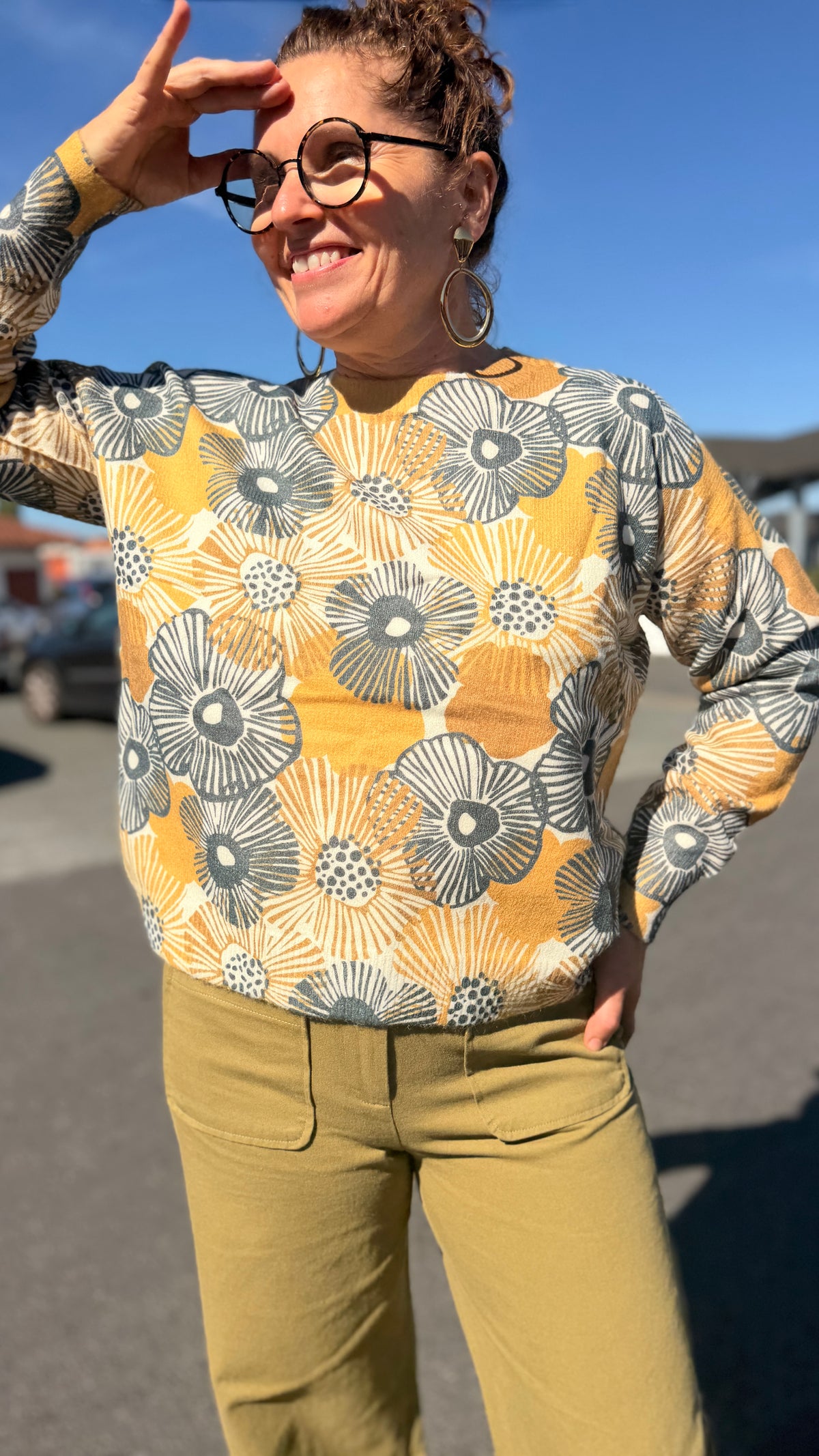 💛Pull moutarde Chloé – Pièce colorée tendance