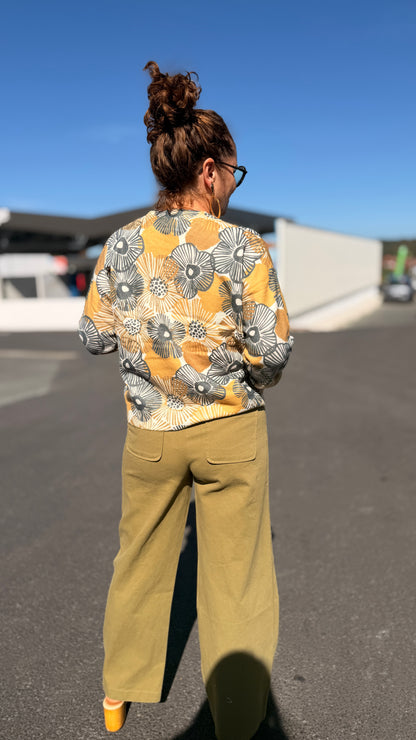 💚Pantalon Sophie – Kaki coton