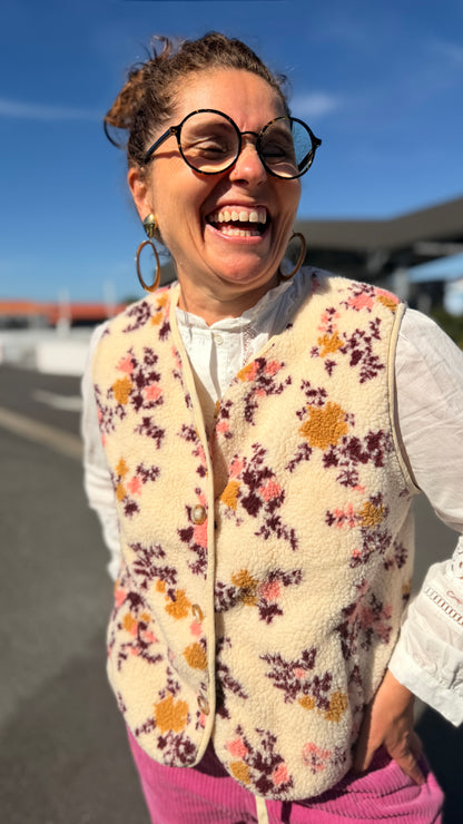 🌸Gilet Morgane – Sans manches à motifs