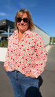 🌷Chemise Élodie – Coquelicot grande taille