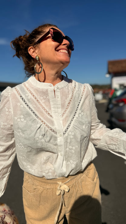 ✨Chemisier blanc Lilou – Élégance en coton