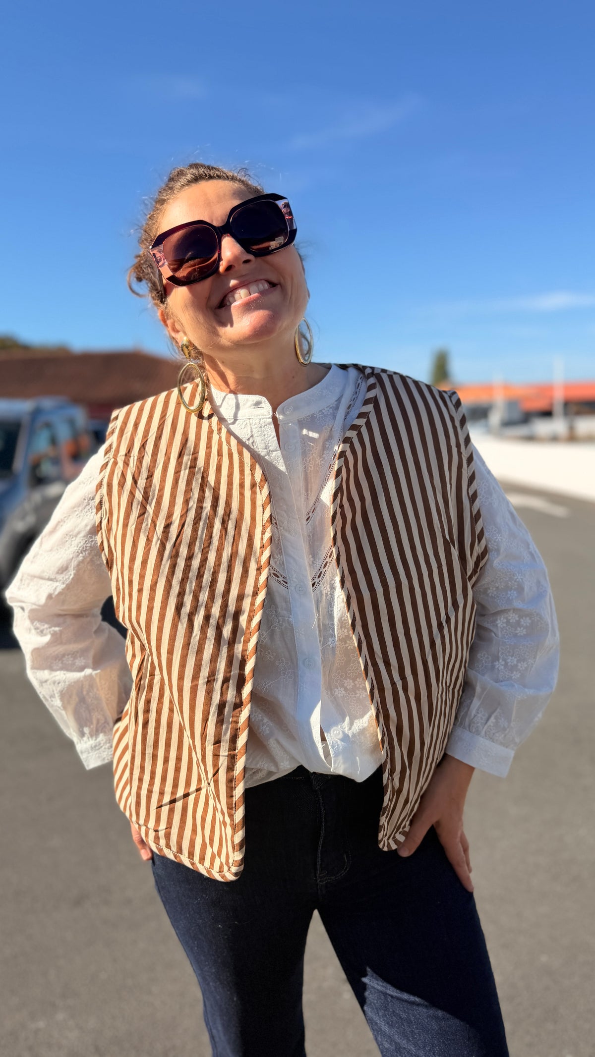 🧸Gilet teddy – Réversible bordeaux & écru