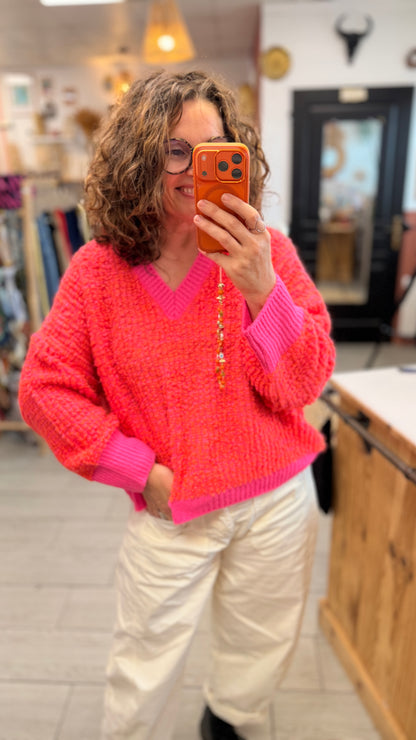 🩷Pull Furetto en coton rose – Banditas from Marseille
