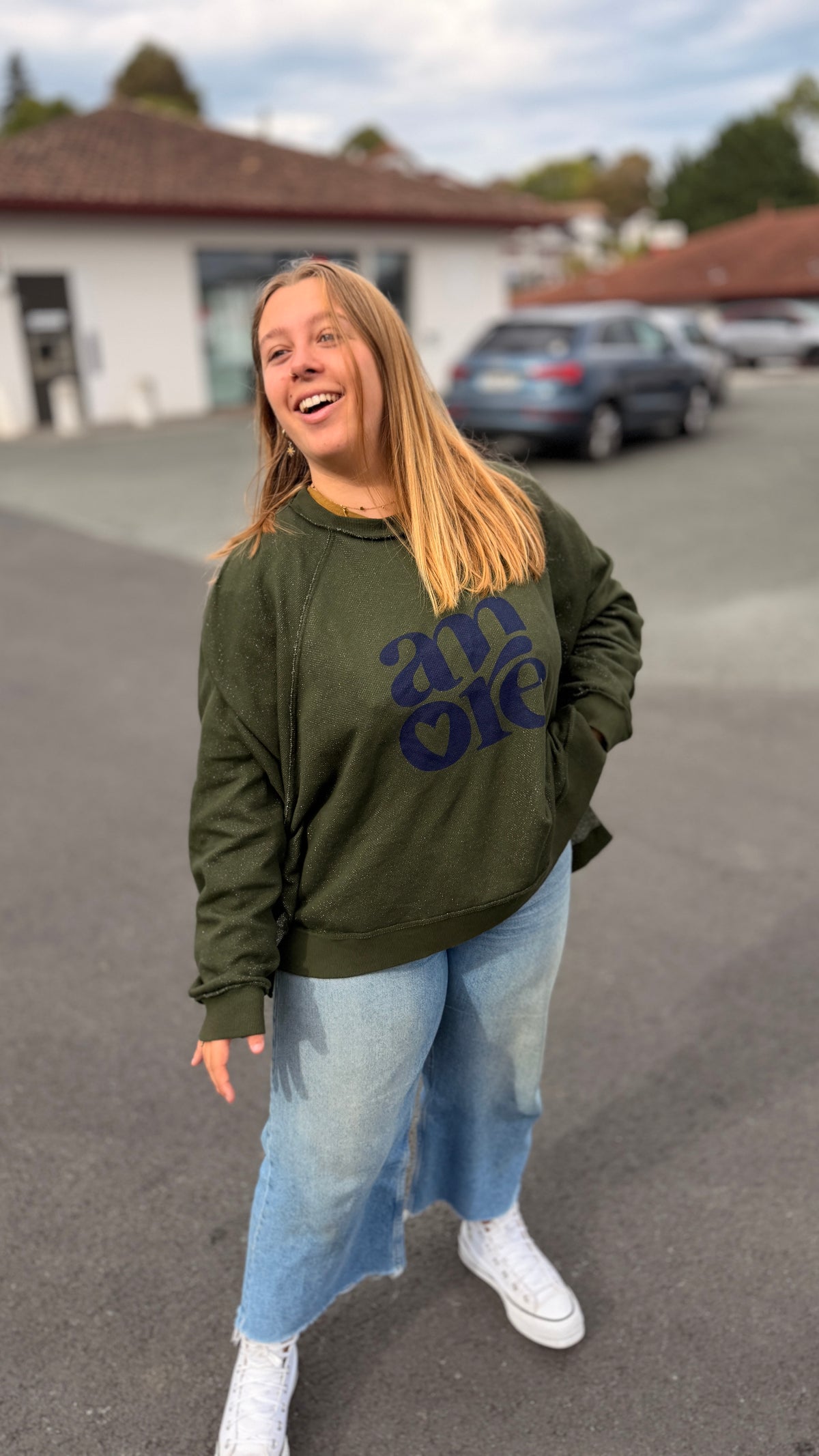 💚Sweat Amore en coton kaki ou prune – Banditas from Marseille