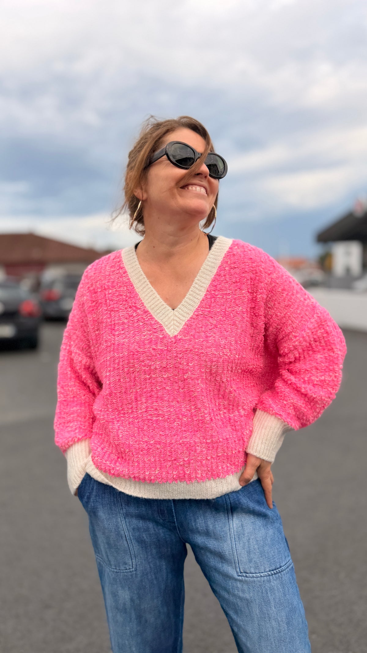 🩷Pull Furetto en coton rose – Banditas from Marseille