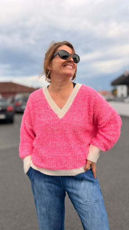 🩷Pull Furetto en coton rose – Banditas from Marseille