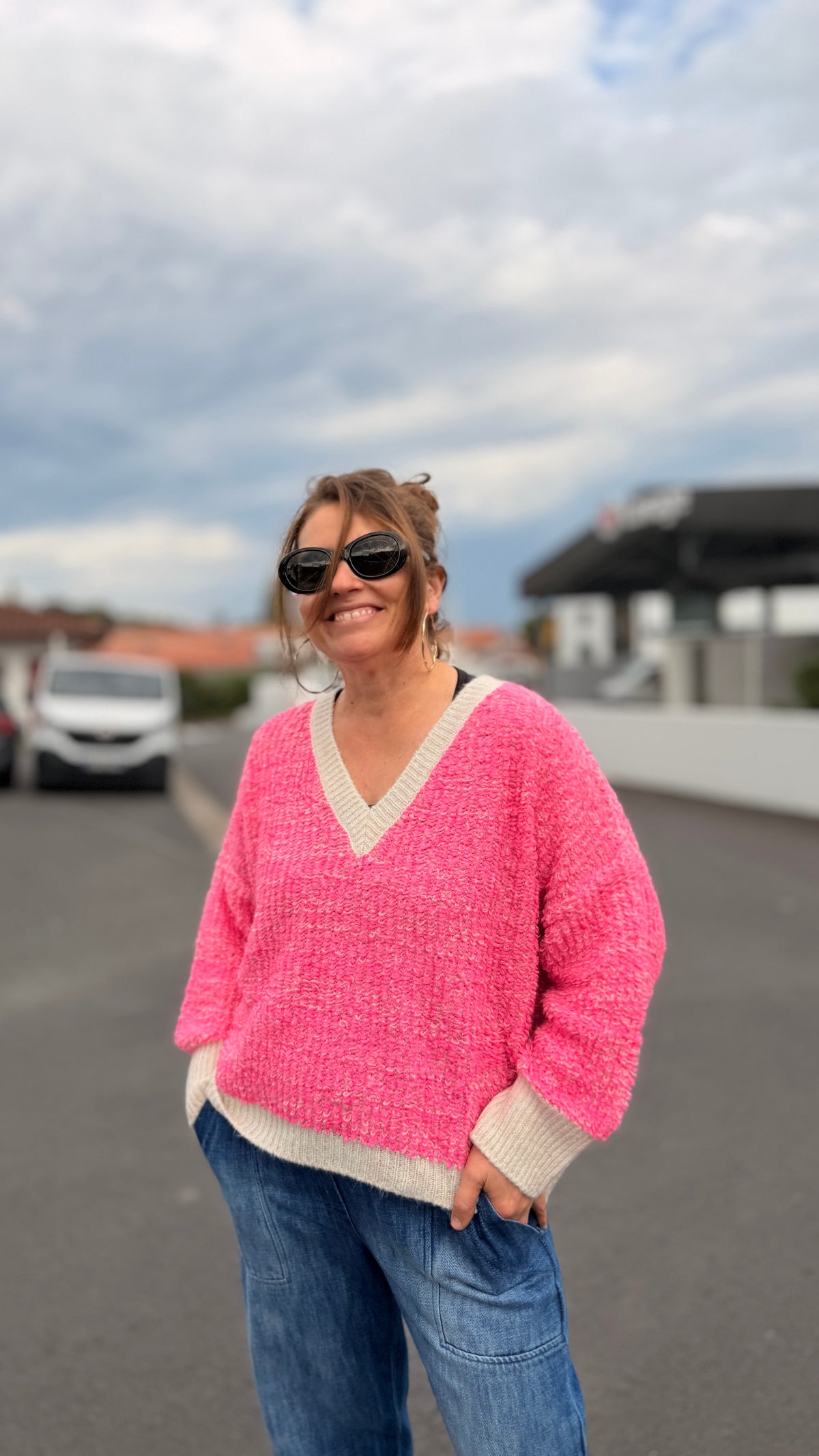 🩷Pull Furetto en coton rose – Banditas from Marseille