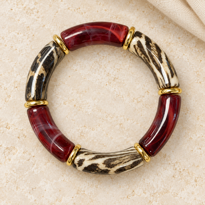 ✨Bracelet résine coloré femme – Uni ou léopard
