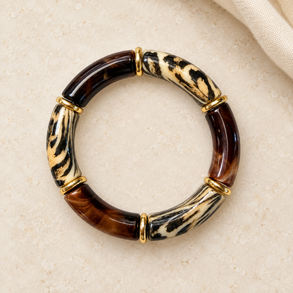 ✨Bracelet résine coloré femme – Uni ou léopard