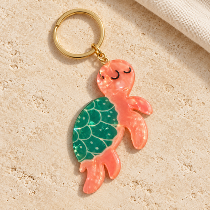 🐢Porte-clés original en acrylique – Animaux et motifs fantaisie