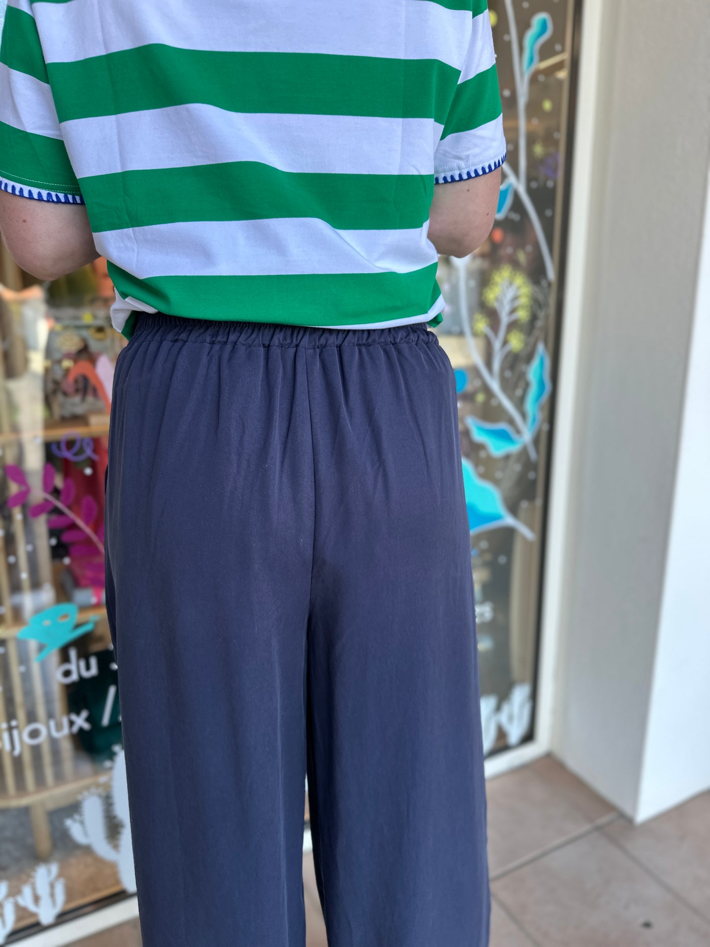 ✨Pantalon fluide large en Tencel – Coupe droite
