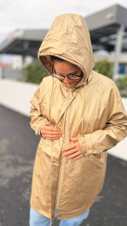 ✨Coupe-vent Ania – Doré femme grande taille