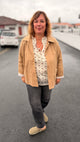 ✨Veste camel Clara – Coton grande taille