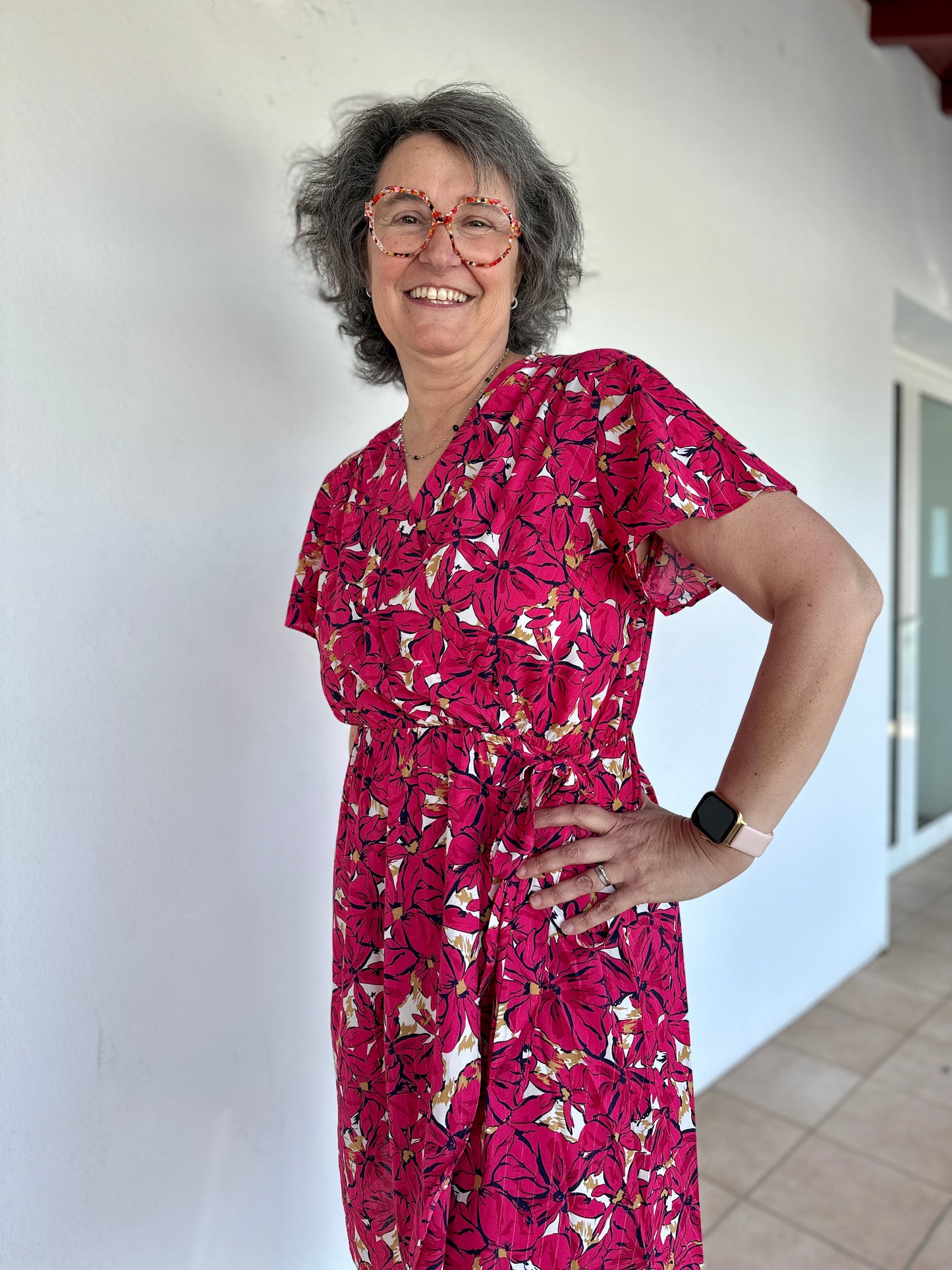 ❤️ Robe Carla végétale rouge – Féminine & flatteuse